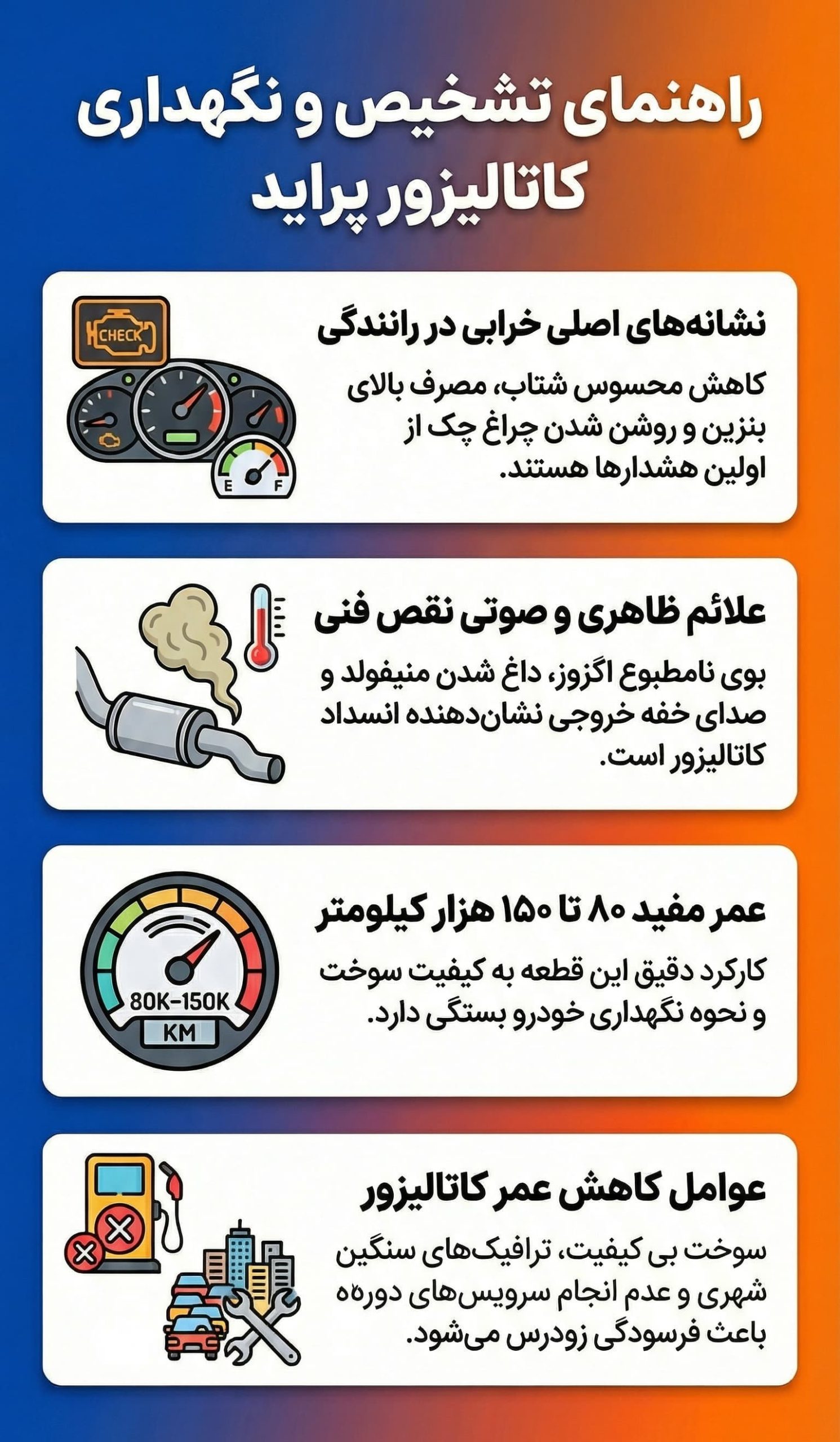 علائم خرابی کاتالیزور پراید